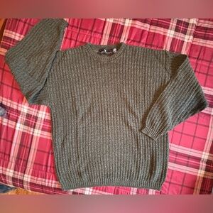Olive Textured Crewneck Sweater
